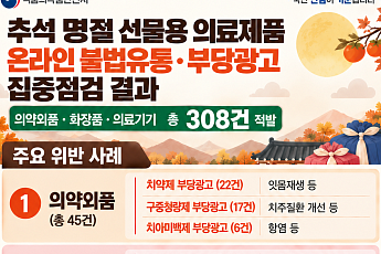 “피부재생·노화방지 안 돼요”…추석 앞두고 의료제품 부당광고 308건 적발