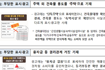 부동산 온라인 위법 의심 광고 1만여건 적발…절반 이상이 허위·과장 표시