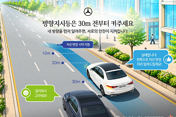 메르세데스-벤츠, 도심 ‘배려운전’ 캠페인…방향지시등·스마트폰 자제 알린다