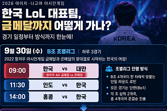 시작부터 '금 vs 은'⋯한국 LoL 대표팀 경기 일정 총정리 [아시안게임]