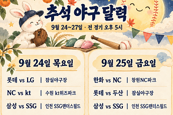 추석도 프로야구와 함께⋯연휴 직관 더 재밌게 즐기는 법은?