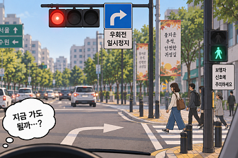 추석 귀성길 '빨간불 우회전' 주의, 신호위반 사고 땐 '12대 중과실'