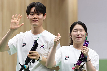 추가은-홍수현, 10m 공기권총 혼성 단체전서 은메달 [아시안게임]