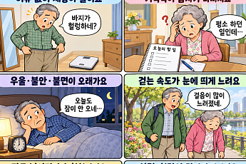 [만화로 보는 시니어 뉴스] 자주 넘어진다면 나이 탓으로 넘기지 마세요