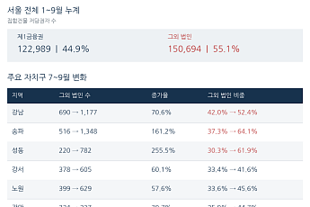 대출 문턱 높아지자⋯서울 주택시 '은행 밖' 자금 늘었다