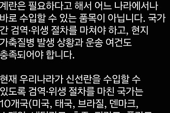 ‘한 판 4만원’ 브라질 계란 논란에 송미령 “비상시 공급망 확보해야” [SNS 정책 레이더]