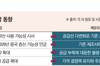 애플ㆍ테슬라까지 '중국산 카드'⋯메모리 가격 협상력 빅테크로 기우나 [메모리 패권, 가격전쟁의 서막]
