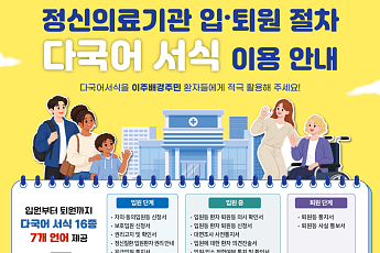 국립정신건강센터, 입ㆍ퇴원 서식 16종 7개 언어로 제공