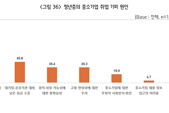 청년 52.3% “中企 기피 이유는 근무환경·조직문화”