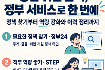 정부24서 청년지원 정책 한눈에…취업훈련·응시료 지원까지 안내