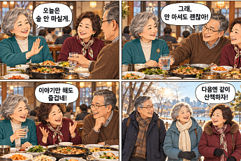 [만화로 보는 시니어 뉴스] 연말 술자리의 배려 “안 마셔도 괜찮아”