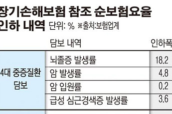 4대 중증질환 보험료 내린다