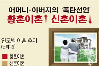 [데이터뉴스]황혼 이혼 역대 최다…신혼 이혼은 줄어들어