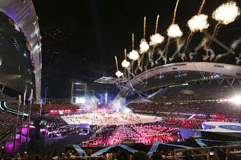 [종합][광주U대회] 전 세계 대학생 축제 개막…박찬호ㆍ양학선 성화봉송 최종 주자