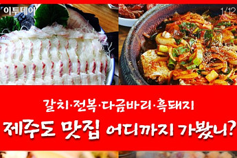 [카드뉴스 팡팡] 갈치·전복·다금바리·흑돼지… 제주도 맛집 어디까지 가봤니?