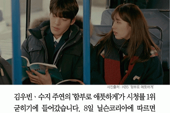 [카드뉴스] 함부로 애틋하게, 시청률 13% ‘1위 굳히기’…김우빈ㆍ수지, 로맨스 지수 ‘UP’