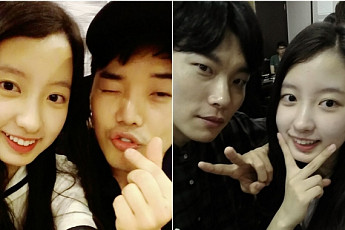 '운빨로맨스' 김지민, 류준열과 종영 기념 셀카 '찰칵'…