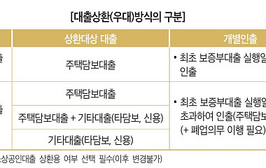  ⑫소상공인대출 상환용으로 주담대 이용 가능