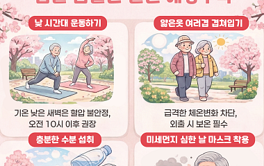 봄철 심혈관 질환 주의보, 6가지 생활수칙