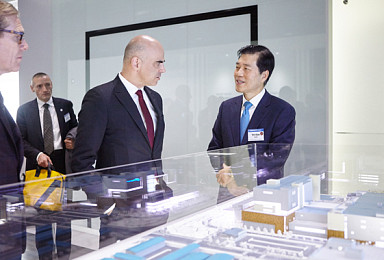 알랭 베르세 스위스 대통령, 삼성바이오로직스 방문