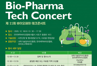 바이오파마테크콘서트 16일 개최..'기술사업화 장' 열려
