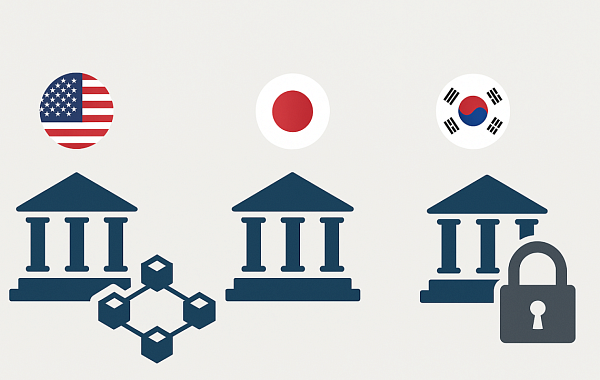 美·日은 ‘은행-디지털자산’ 접점 넓히는데…국내 은행만 발 묶였다