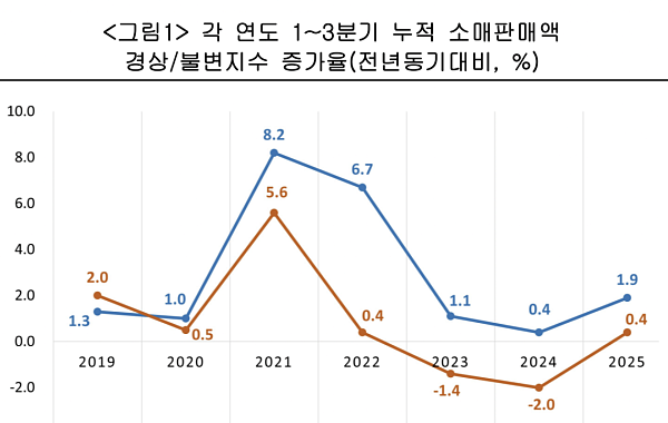 올해 소매판매 4년 만에 증가 전환…승용차 판매 호조 영향