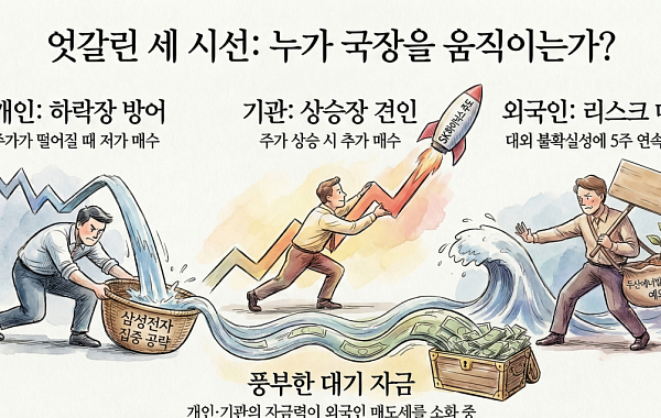 [주간수급리포트] 상승장엔 ‘기관’, 하락장엔 ‘개미’가 샀다⋯외인은 5주째 ‘팔자’