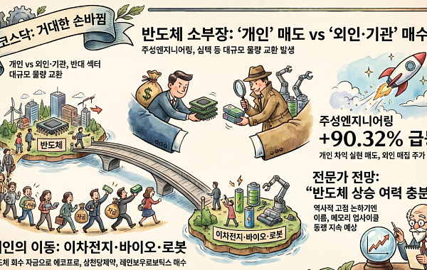 코스닥 25년만에 최고치, 개미가 던진 코스닥 소부장⋯ 외인·기관이 ‘줍줍‘