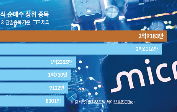 서학개미 2.0은 ‘AI 인프라 베팅’⋯순매수 상위 6개 종목 모두 미국 반도체·클라우드