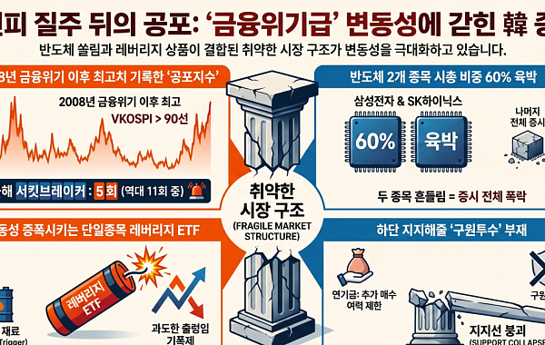 9천피 랠리 뒤집은 변동성…韓증시, 금융위기급 공포에 갇혔다