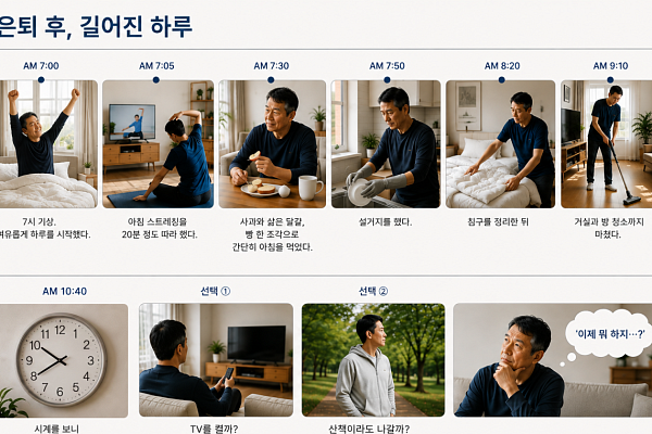  은퇴 후 남는 시간 “오늘 뭐 하지?”