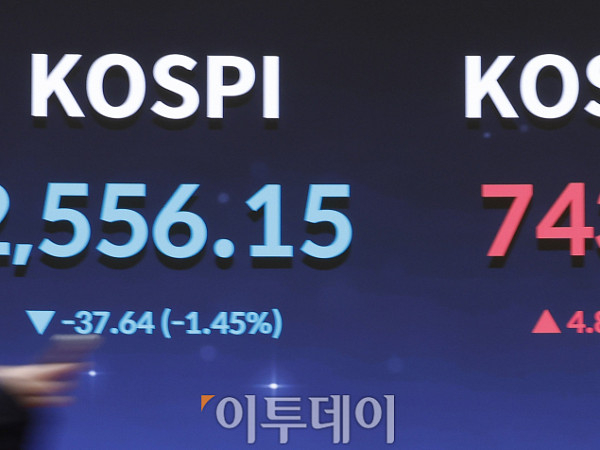 코스피, 1% 넘게 하락... 2556.15에 마감 [포토]