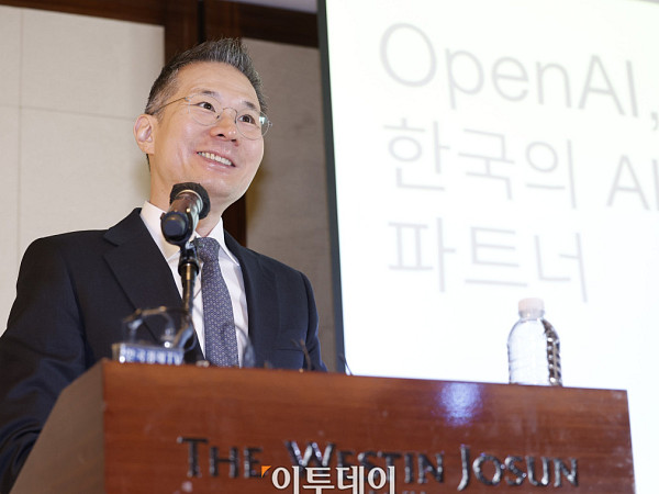 김경훈 OpenAI 총괄 대표, 부임 후 첫 기자간담회... 'AI 도입 현황' 소개 [포토]