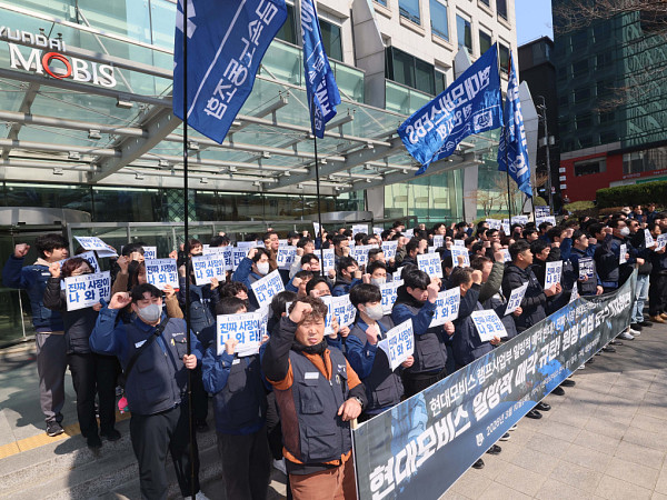 노란봉투법 시행 첫날, 원청에 교섭 요구하는 자회사 노조 [포토]