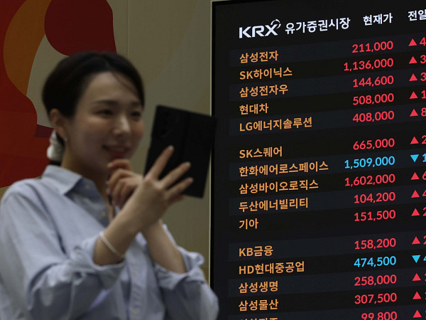 '빨갛게 빨갛게 물들었네' 종가 6000선 회복한 코스피  [포토로그]