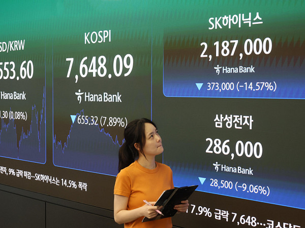 '반도체 추락, 코스피 급락' [포토로그]