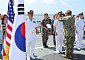 한미동맹 최초 한국 해군 함정에서 주한미국 장병 진급식 열려
