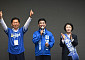 김병욱 더불어민주당 성남시장 후보, 정청래 대표·추미애 도지사 후보와 합동출정식