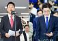 인사는 같았지만…오세훈·정원오 엇갈린 선거사무실 아침 풍경