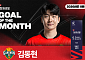 강원 김동현, 주민규 제치고 K리그 8월 ‘이달의 골’