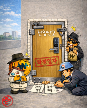 [AI 코인패밀리 만평] 전세사기, 문틈부터 막는다