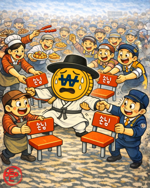 [AI 코인패밀리 만평] 사장 생존 게임