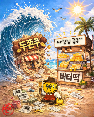 [AI 코인패밀리 만평] 유행은 모래성