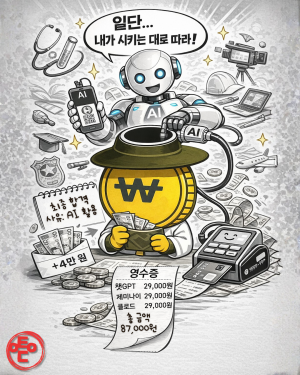 [AI 코인패밀리 만평] 안 쓰면 탈락