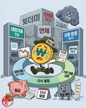 [AI 코인패밀리 만평] 대출 대출 대출⋯