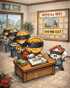 [AI 코인패밀리 만평] ‘노룩(No-look)’ 전세 시대