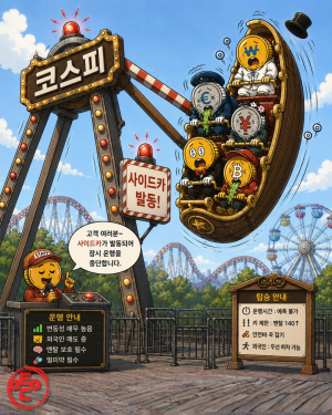 [AI 코인패밀리 만평] 국장 멀미주의보
