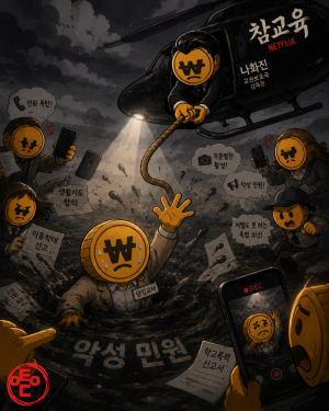 [AI 코인패밀리 만평] 참교육이 던진 희망