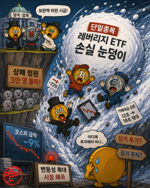 [AI 코인패밀리 만평] 여름인데 눈덩이가⋯